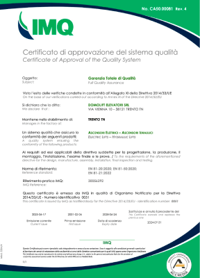 Certificazioni