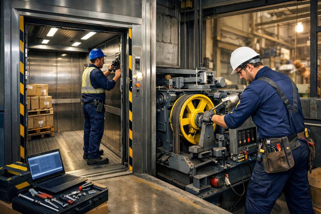 Manutenzione ascensori industriali: come funziona?