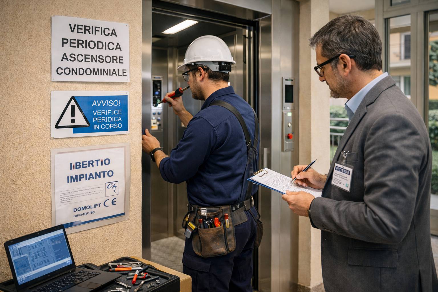 Verifica periodica ascensore in condominio